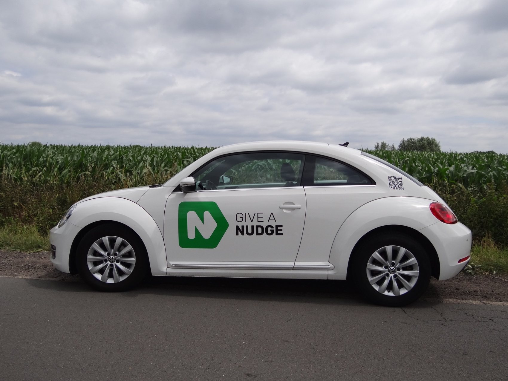 Give a Nudge branded Volkswagen Beetle